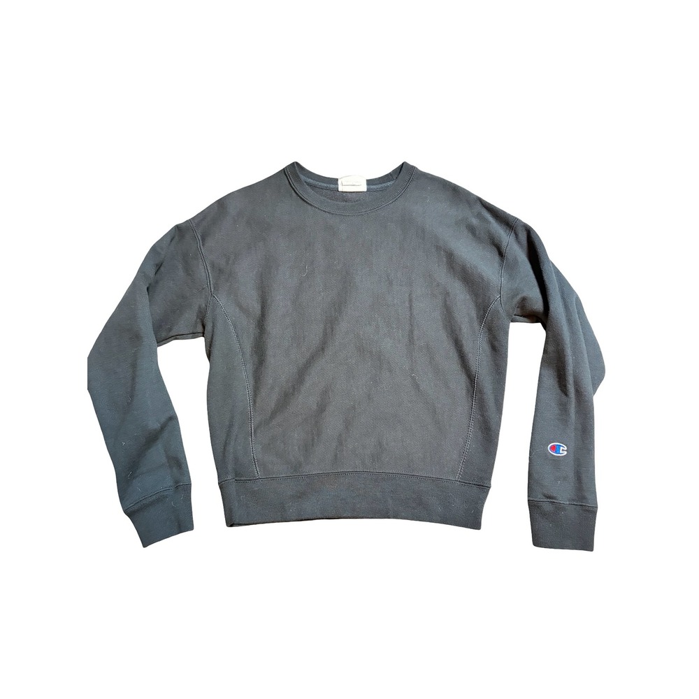 Champion Reverse Weave Sweatshirt Womens Small Black